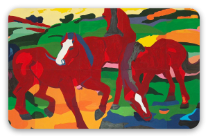 Caballos pastando
