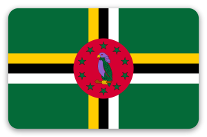 Dominica - pegatina para tarjeta