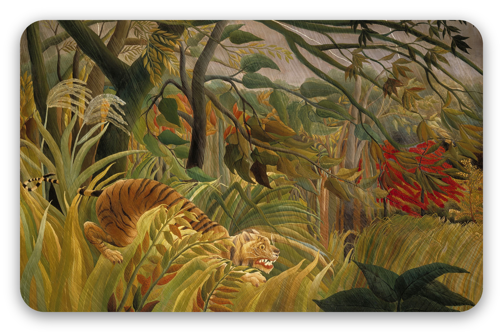 Tigre en la tormenta