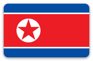 Corea del Norte - pegatina para tarjeta