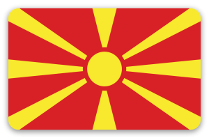 Macedonia del Norte - pegatina para tarjeta