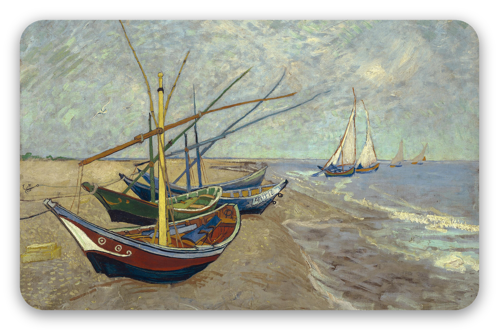 Barcas de pesca en la playa