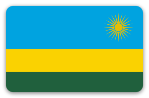 Ruanda - pegatina para tarjeta