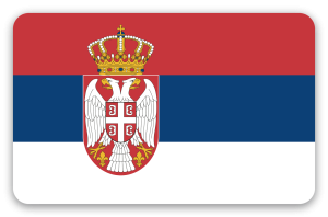 Serbia - pegatina para tarjeta