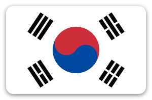 Corea del Sur - pegatina para tarjeta